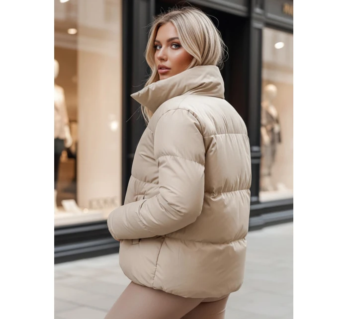 Dámská prošívaná zimní bunda LARO light beige FashionStreet TY4703z
