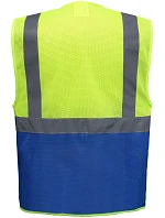 Yoko HVW 820 Hi-Vis síťovaná bezpečnostní vesta 79.W820 hi vis yellow/royal blue Yoko HVW 820 Hi-Vis síťovaná bezpečnostní vesta 79.W820 hi vis yellow/royal blue