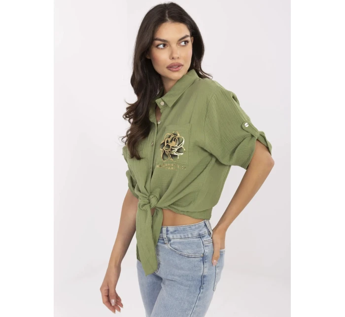 Koszula DHJ KS  khaki model 21129473 - FPrice