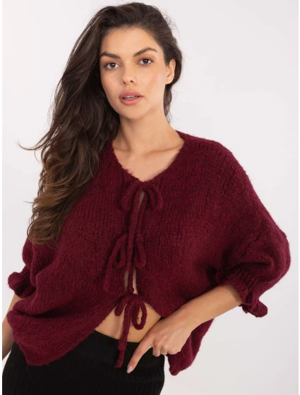 Sweter MI SW model 21253142 bordowy - FPrice