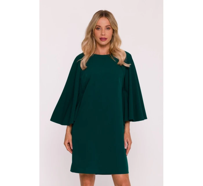S426 Mini šaty s netopýřími rukávy - zelené S426 Mini šaty s netopýřími rukávy - zelené