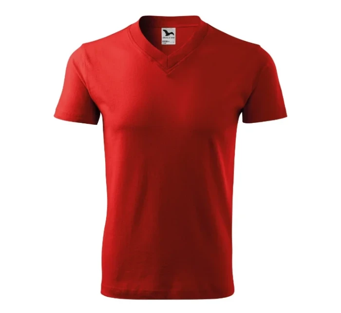 V-neck tričko unisex červená V-neck tričko unisex červená