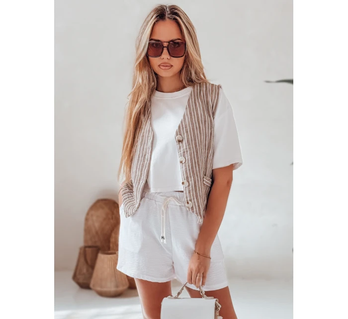 Dámské šortky HOT VIBE white FashionStreet SY0444 Dámské šortky HOT VIBE white FashionStreet SY0444