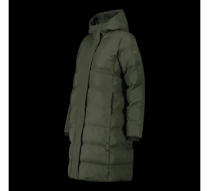 CMP dámská zimní bunda s kapucí, zateplená, nepromokavá, zelená (34K0096/F905)
