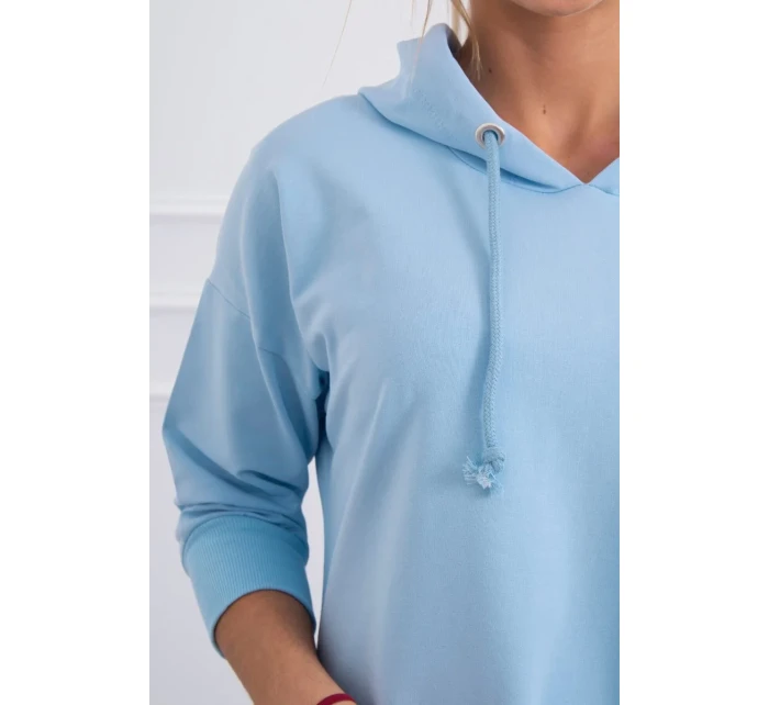 Šaty s kapucí a delšími zády modré Šaty s kapucí a delšími zády modré