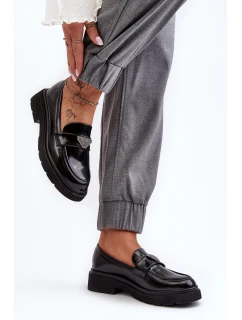 Dámské mokasíny na plochém podpatku černé model 21637775 - Boto