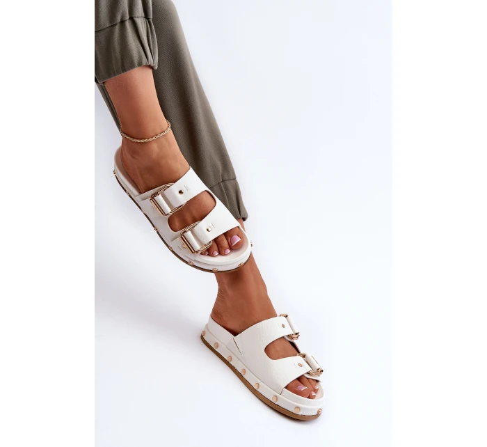 Dámské žabky na platformě Big Star model 21653891 Bílé - Big Star Shoes Dámské žabky na platformě Big Star model 21653891 Bílé - Big Star Shoes