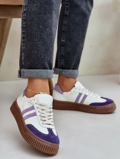 Zazoo N1068 Kožené Nízké Sneakersy Dámské Na Platformě Bílé