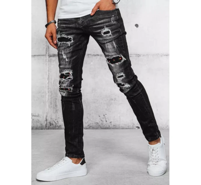 Pánské džínové kalhoty šedé FashionStreet UX3942