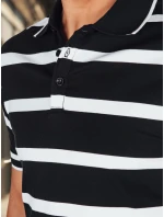 Pánské pruhované polo tričko černé model 21987929 - Dstreet