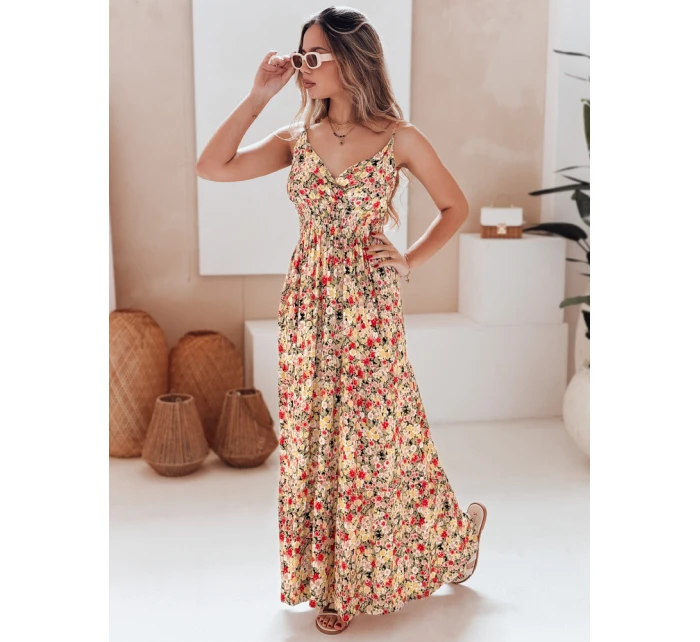 FLORALUSH maxi šaty se žlutými a červenými květy FashionStreet EY2632
