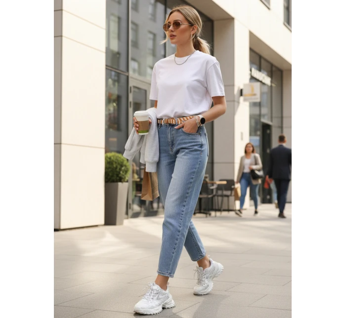 Dámské džínové kalhoty s páskem FashionStreet UY2883 Dámské džínové kalhoty s páskem FashionStreet UY2883