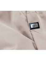 Béžová dámská bunda s ozdobnou lemovkou model 18019130 - S'WEST Béžová dámská bunda s ozdobnou lemovkou model 18019130 - S'WEST