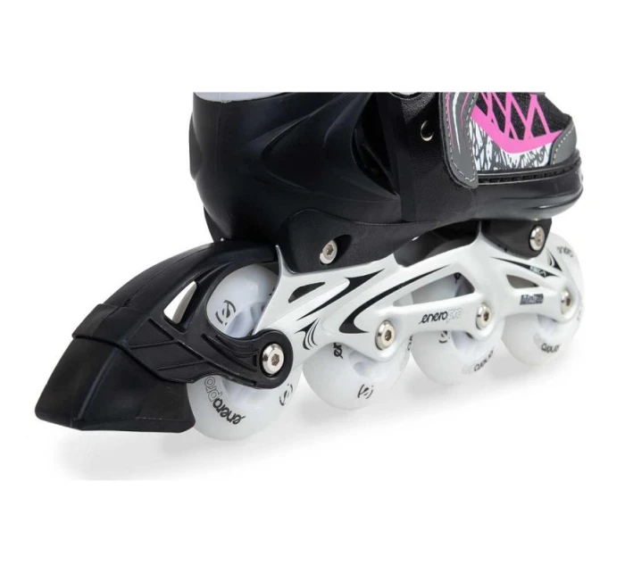 INLINE BRUSLE-KOLEČKOVÉ BRUSLE 4V1 ENERO PRO LED 30-33 PINK-GREY