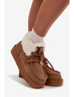 Dámské sněhule z přírodní semiš D.Franklin DFSH375006 Camel