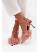Lodičky s a patou růžové model 21715224 - Boto
