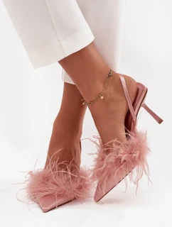 Lodičky s a patou růžové model 21715224 - Boto