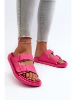 Lehké dámské pěnové pantofle s přezkami Big Star Fuchsia Lehké dámské pěnové pantofle s přezkami Big Star Fuchsia