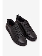 Pánské kožené tenisky Lee Cooper – černé