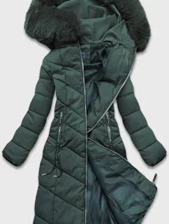 Dlouhá zelená klasická dámská zimní bunda model 21244092 - S'WEST