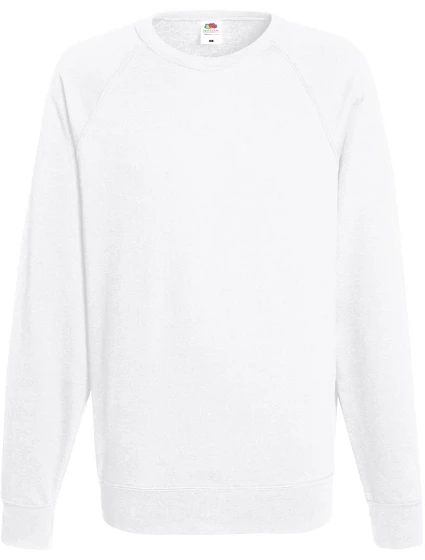 Fruit of the Loom Lightweight Raglan Sweat Pánská raglánová mikina 16.2138 white Fruit of the Loom Lightweight Raglan Sweat Pánská raglánová mikina 16.2138 white