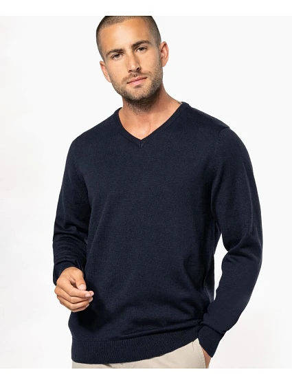K Pánský svetr s výstřihem do V 20.K beige heather model 22431474 - Kariban K Pánský svetr s výstřihem do V 20.K beige heather model 22431474 - Kariban