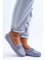 Dámské módní semišové mokasíny modré model 21625612 - Boto