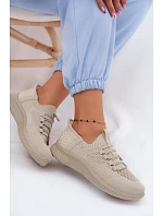 Materiálové model 22130421 Sportovní Boty Dámské Béžové Olive - Boto
