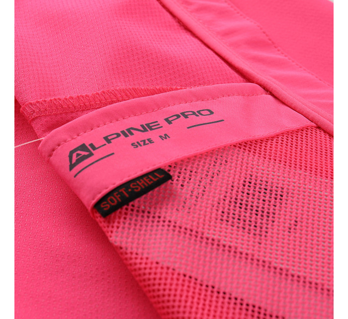 Dámská softshellová bunda s membránou ALPINE PRO MULTA neon knockout pink