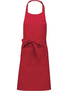 Kariban K 890 Zástěra s laclem "Sommelier" 20.K890 red