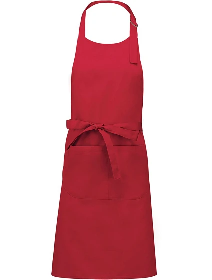 Kariban K 890 Zástěra s laclem "Sommelier" 20.K890 red