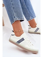 Eko kožené dámské tenisky Big Star model 22074741 Bílé - Big Star Shoes Eko kožené dámské tenisky Big Star model 22074741 Bílé - Big Star Shoes