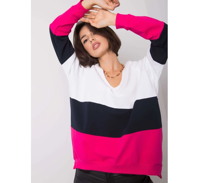 Mikina RV BL 5972.07 bílá a růžová