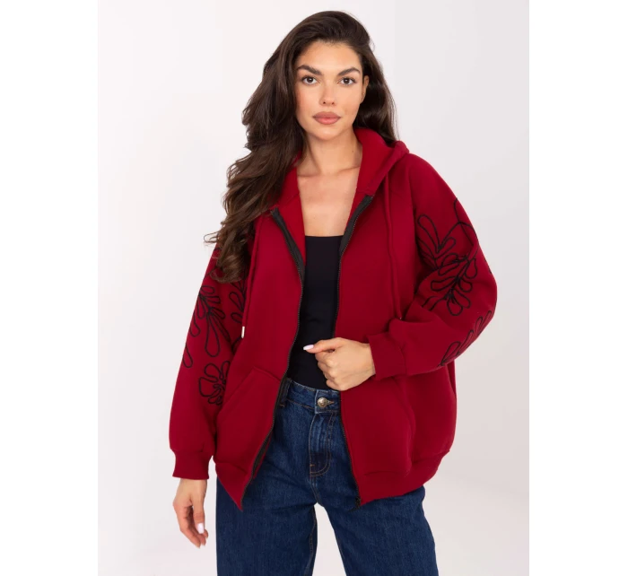 Bluza RV BL model 21370621 bordowy - FPrice Bluza RV BL model 21370621 bordowy - FPrice