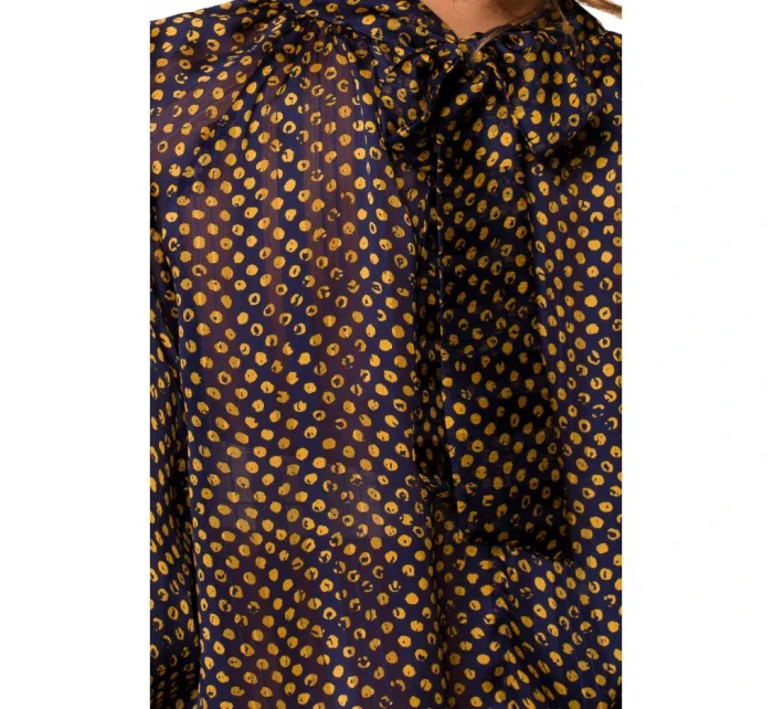 S235 Chiiffonová halenka se zavazováním na zádech - model 3