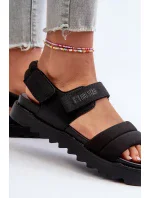 Dámské sandály na platformě Big Star černé Dámské sandály na platformě Big Star černé