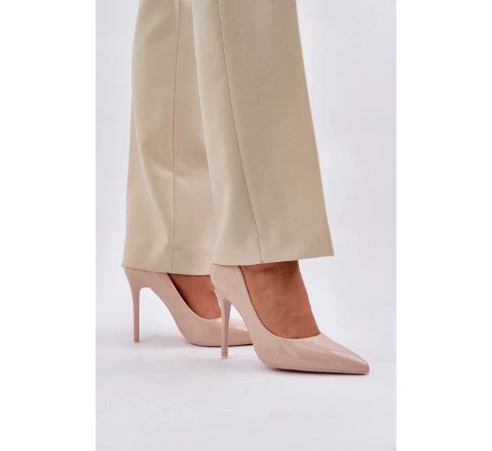 Lakované lodičky se špičatou špičkou Vizana – béžové Lakované lodičky se špičatou špičkou Vizana – béžové