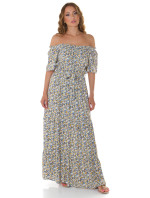 Trendy Off-Shoulder Maxidress with flower print
