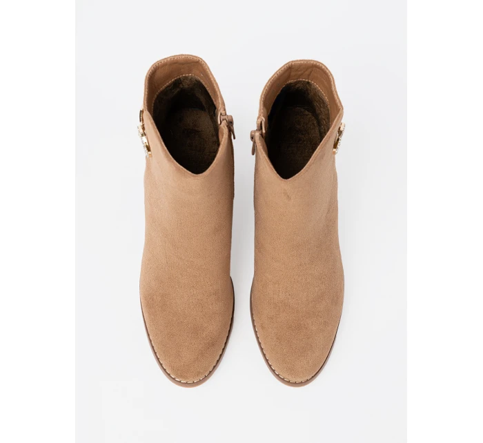 Moderní dámské kotníčkové boty model 21298259 na širokém podpatku Moderní dámské kotníčkové boty model 21298259 na širokém podpatku