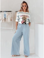 Dámské džínové kalhoty DENIMJOY světle modré FashionStreet UY2717