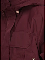 Dámská přechodová bunda s kapucí, vínová, FashionStreet TY5964 Dámská přechodová bunda s kapucí, vínová, FashionStreet TY5964