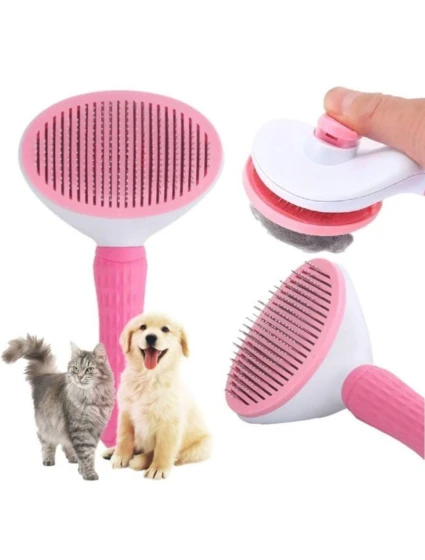 SAMOČISTICÍ KARTÁČ PRO PSY A KOČKY RŮŽOVÝ