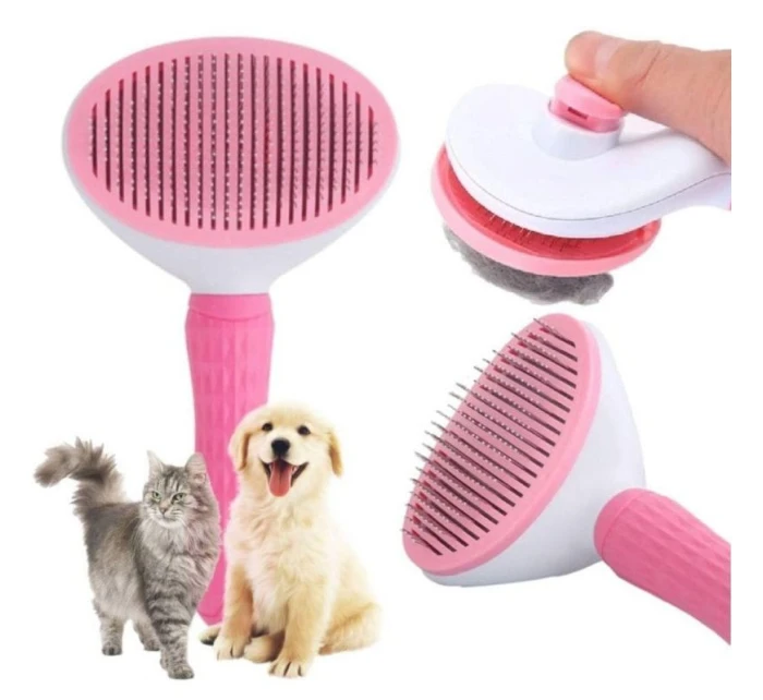 SAMOČISTICÍ KARTÁČ PRO PSY A KOČKY RŮŽOVÝ