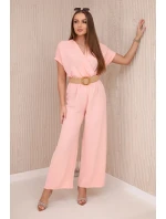 Kombinéza s ozdobným páskem v pase model 21092545 - K-Fashion