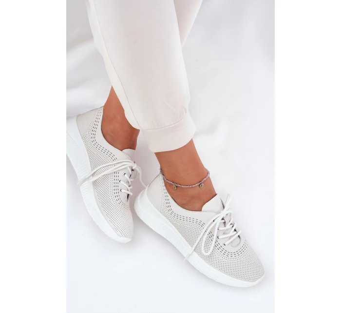 Dámské Kožené Sportovní Boty Vinceza 79532 Bílé Dámské Kožené Sportovní Boty Vinceza 79532 Bílé