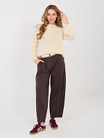 Kalhoty IT SP FL10125.78 tmavě hnědé