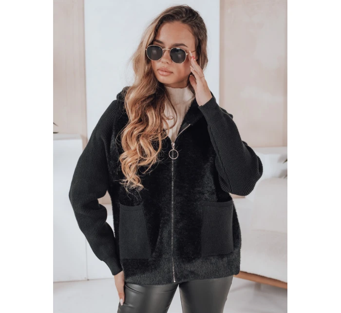 Dámská alpaková bunda KATHERINE black FashionStreet NY0481z Dámská alpaková bunda KATHERINE black FashionStreet NY0481z