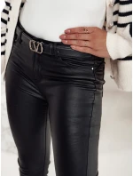 Dámské voskované kalhoty FEMINERO black FashionStreet UY2220