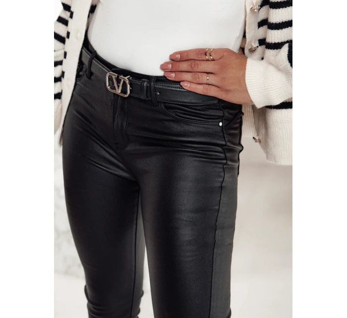 Dámské voskované kalhoty FEMINERO black FashionStreet UY2220
