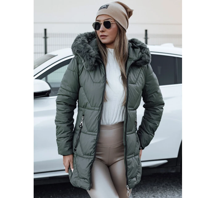 Dámská zimní bunda s kapucí KRISTA zelená FashionStreet TY4729